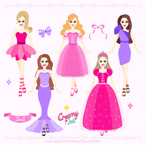 barbie clipart word