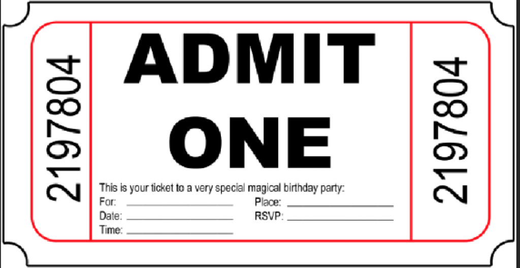 Admit One Ticket Template Microsoft Word from webstockreview.net