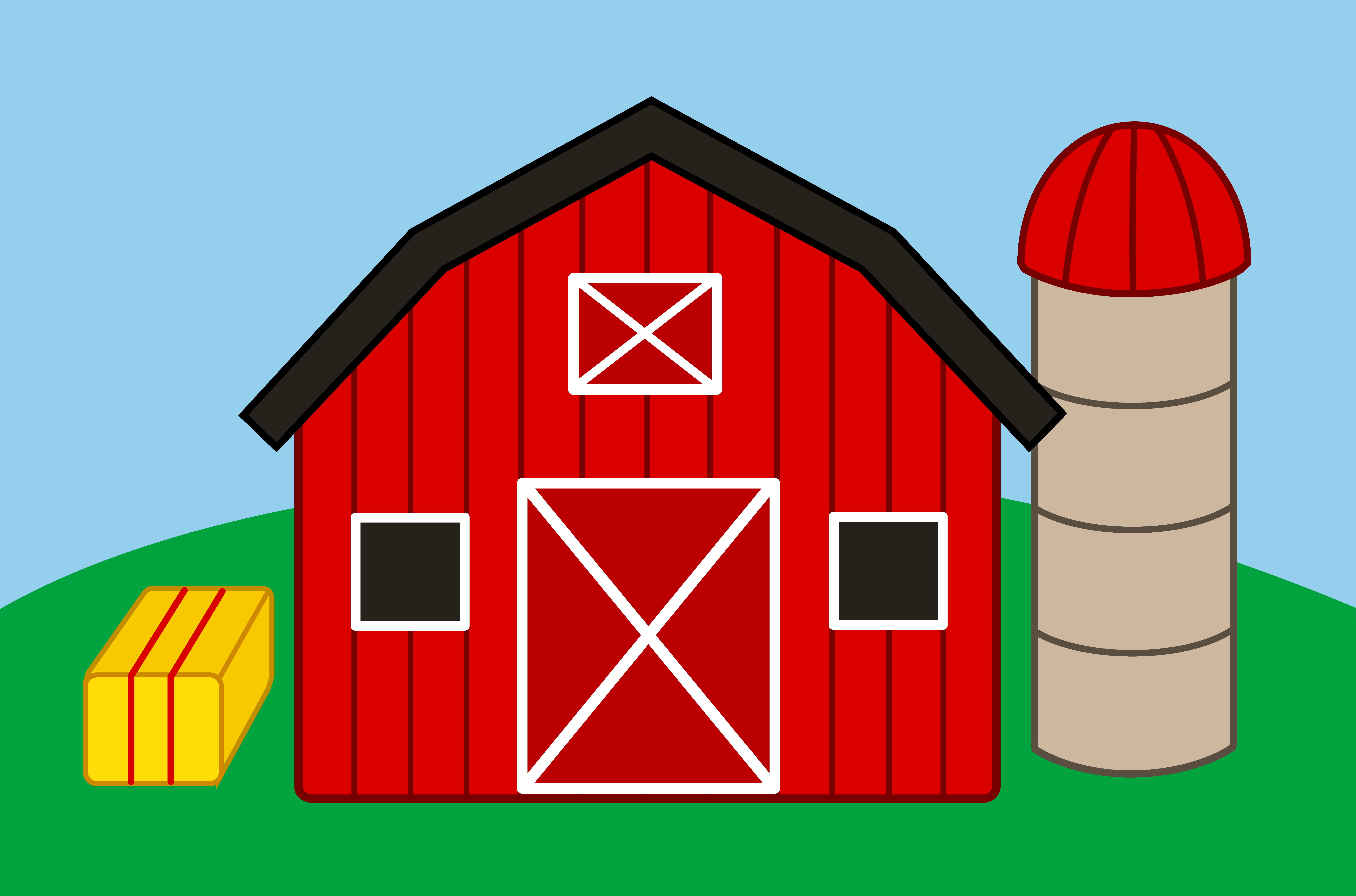 farmhouse clipart simple barn