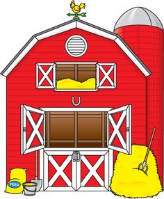 clipart houses cow