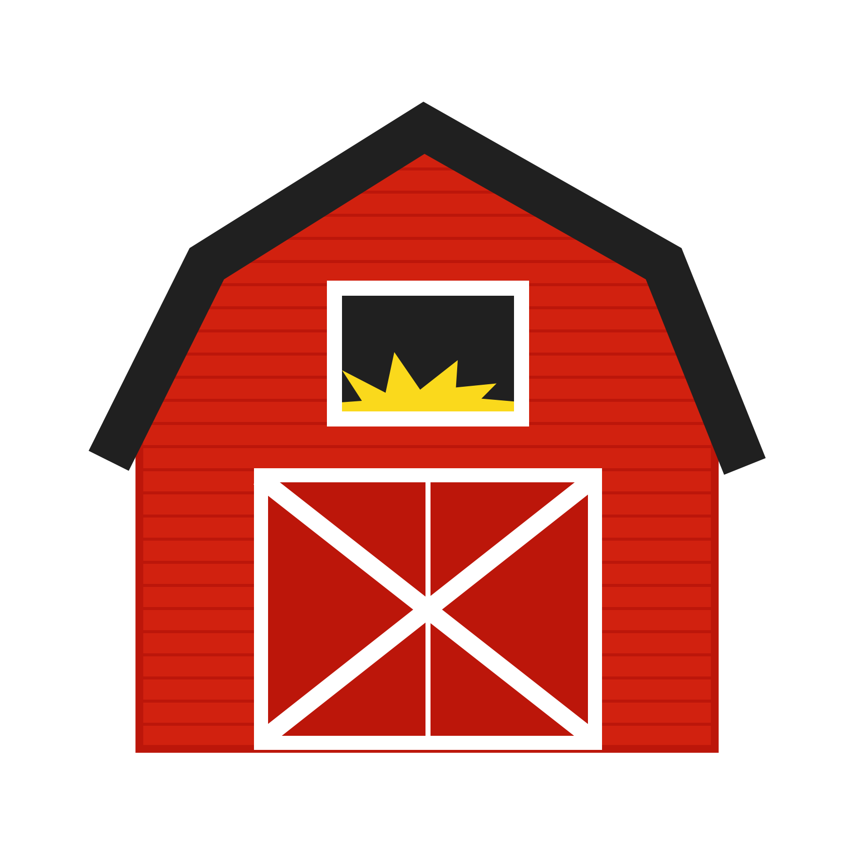 Unique red barn coloring. Goat clipart goat shed