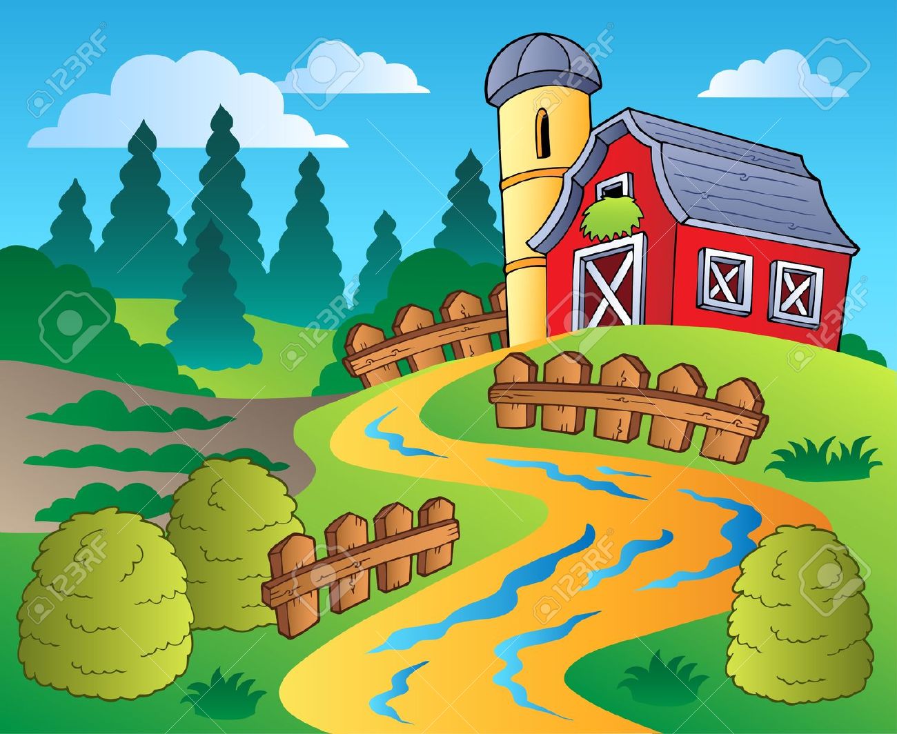 outside clipart country landscape