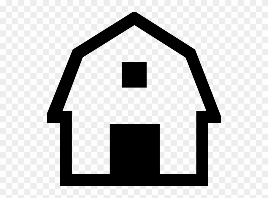 Free stock black and. Barn clipart simple