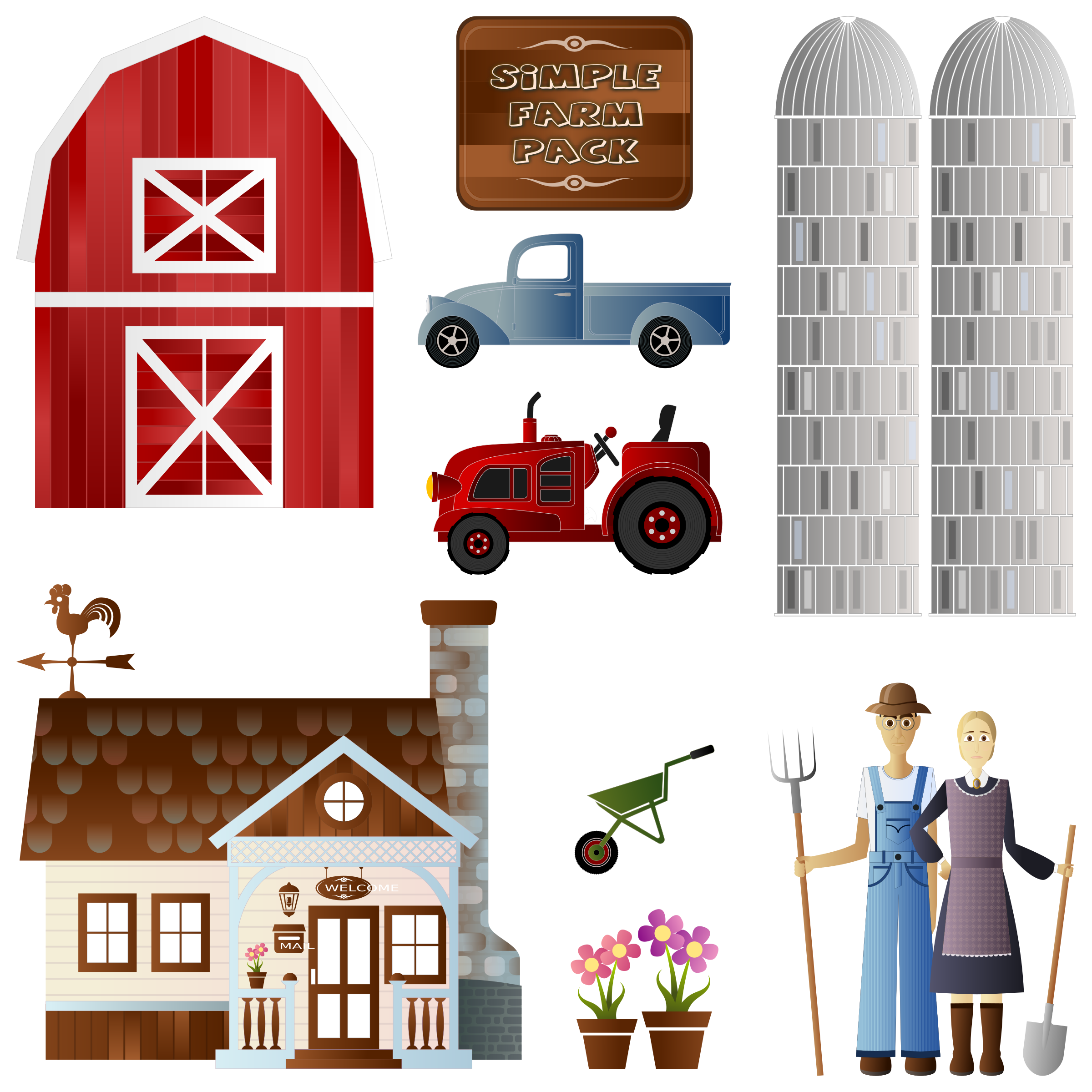Email clipart simple object. Farm pack big image