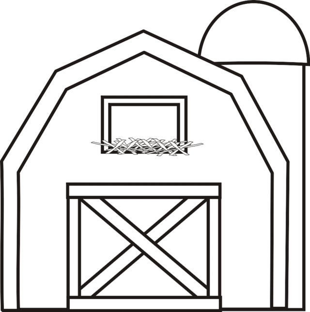 Free outline cliparts download. Barn clipart simple