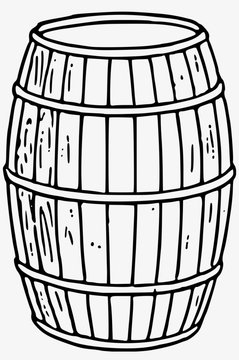Barrel clipart black and white. Keg whiskey line art