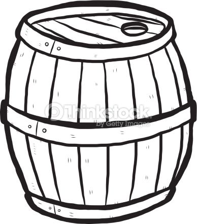 Beer keg drawing at. Barrel clipart black and white