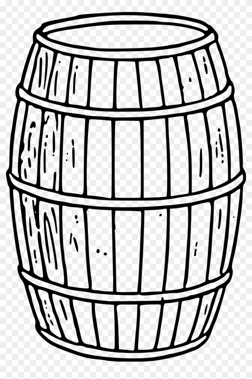Barrel clipart keg. Black and white clip