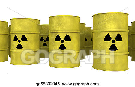 Barrel clipart nuclear waste. Stock illustration rows of
