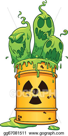 Vector illustration toxic eps. Barrel clipart nuclear waste