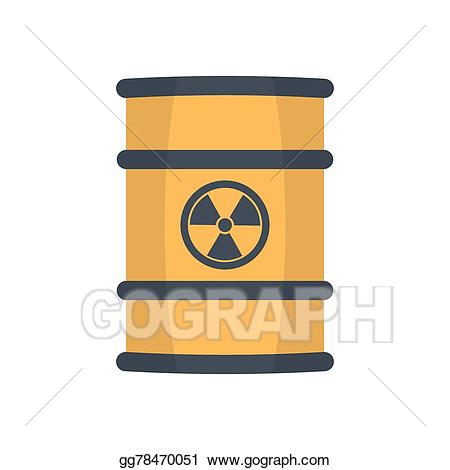 Vector stock radioactive in. Barrel clipart nuclear waste