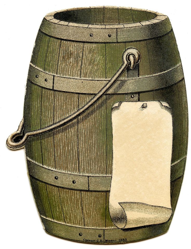  best ephemera images. Barrel clipart old gate