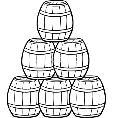 Barrels of tea collection. Barrel clipart rum barrel
