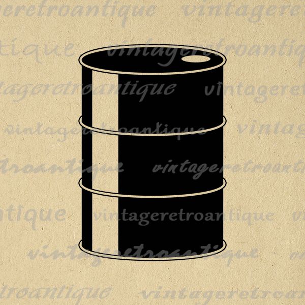 Oil digital graphic image. Barrel clipart steel drum