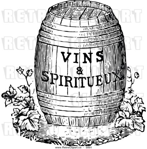 barrel clipart vintage