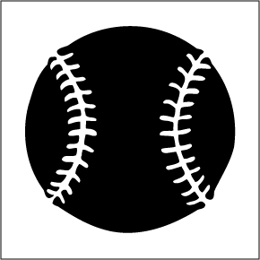 black clipart baseball