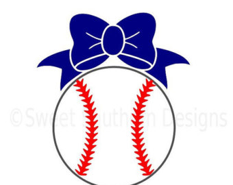 baseball clipart bow