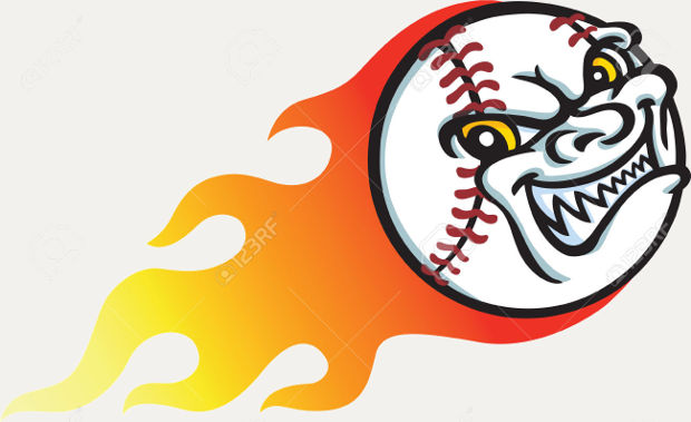 baseball clipart flame