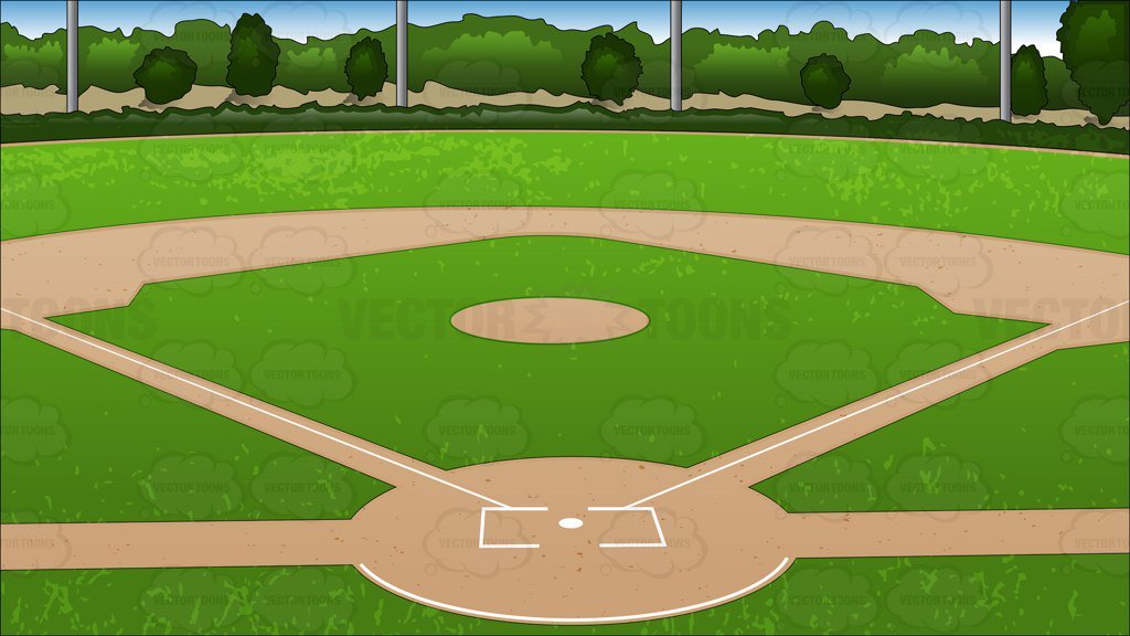 Diamond background . Baseball clipart scene