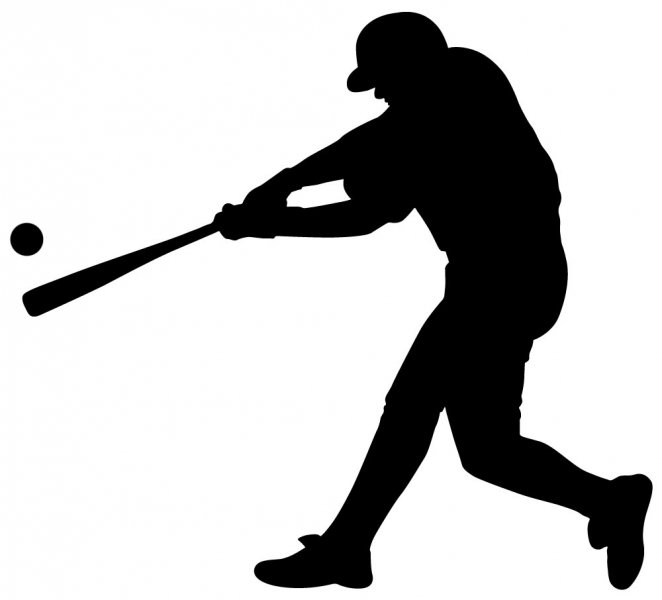 baseball clipart silhouette