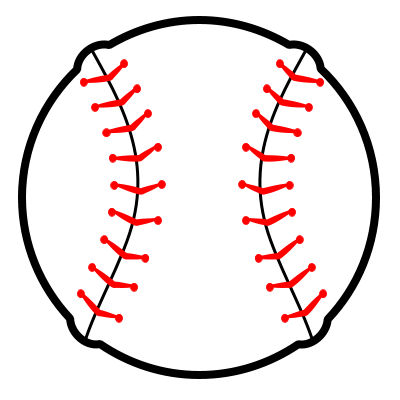 Baseball clipart simple. Drawing a cartoon how