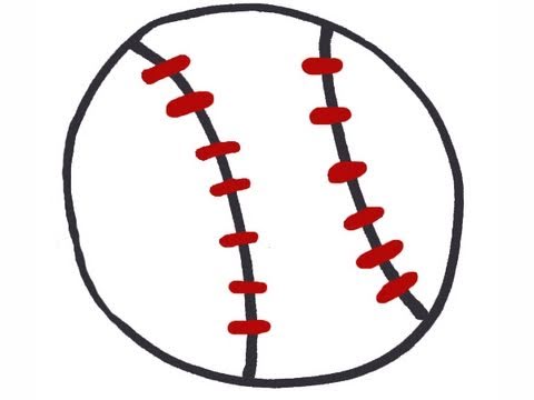 Free how to draw. Baseball clipart simple