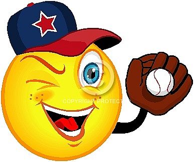 baseball clipart smiley face