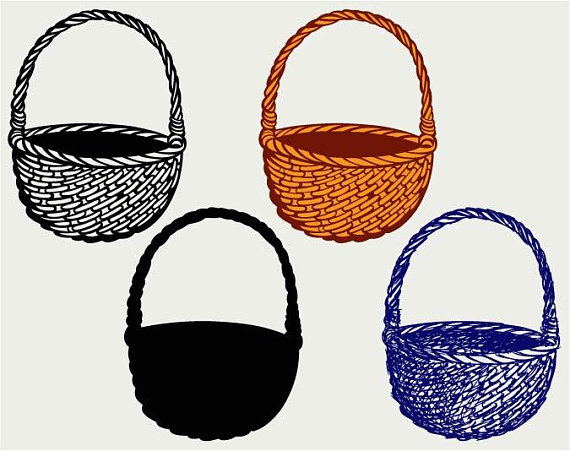 Basket clipart bascket. Wicker svg silhouette svgwicker