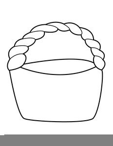 basket clipart black and white