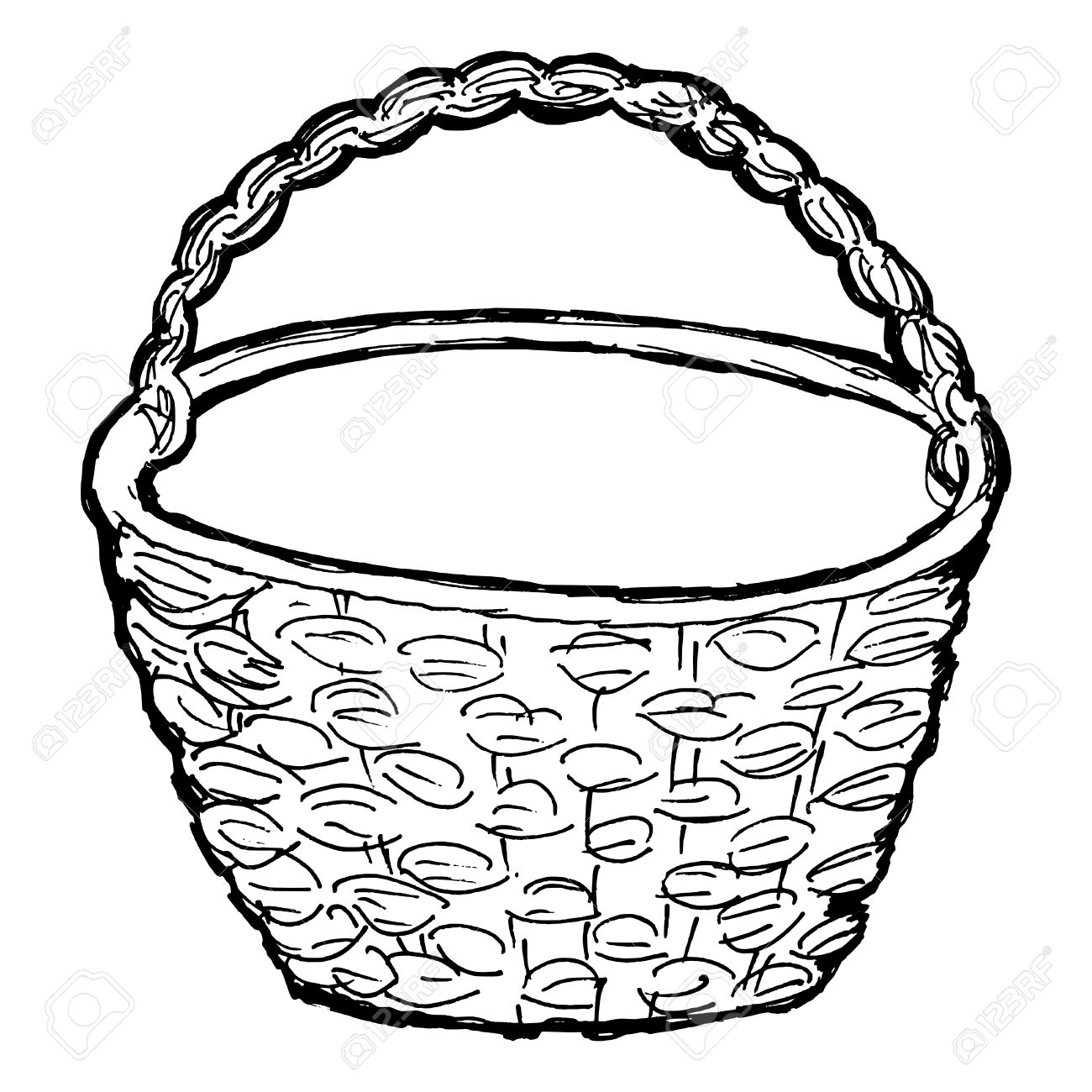 Basket clipart black and white, Basket black and white Transparent FREE
