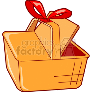 basket clipart bow