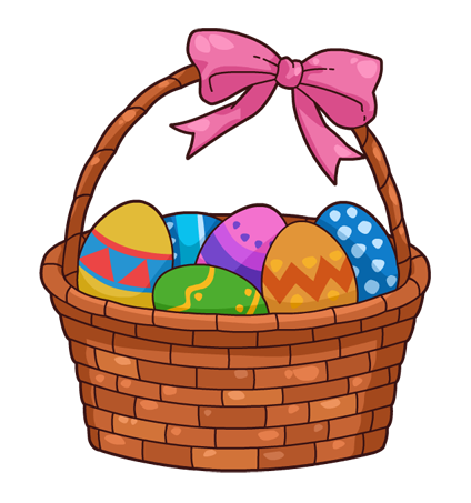 Basket clipart easter bunny. Chocolate egg 