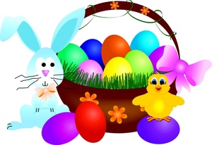 Basket clipart easter bunny. Free image computer with