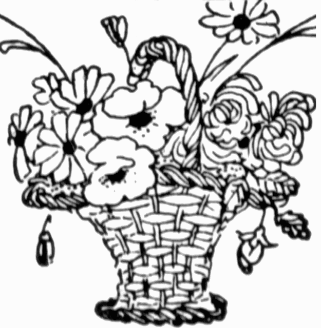 basket clipart floral