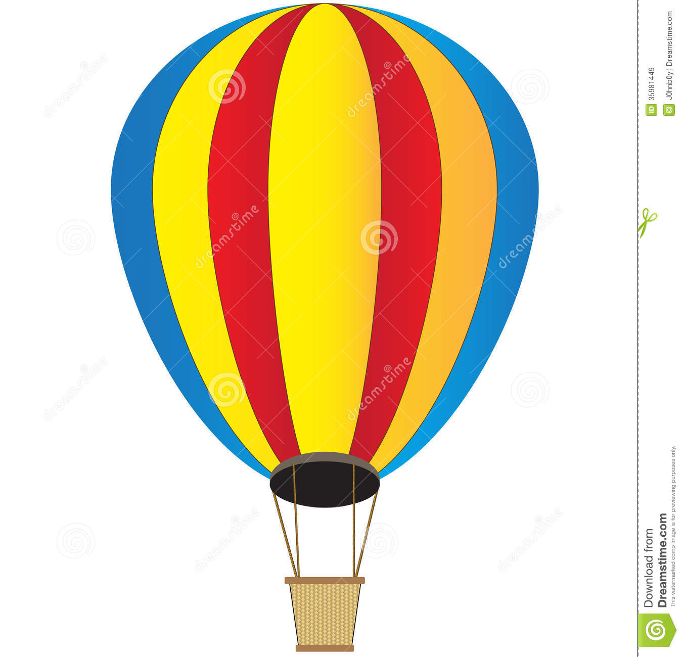 basket clipart hot air balloon