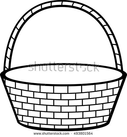 Basket clipart line drawing. Basketball free download best