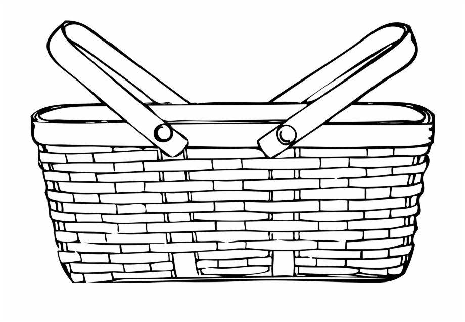 Basket clipart outline, Basket outline Transparent FREE for download on
