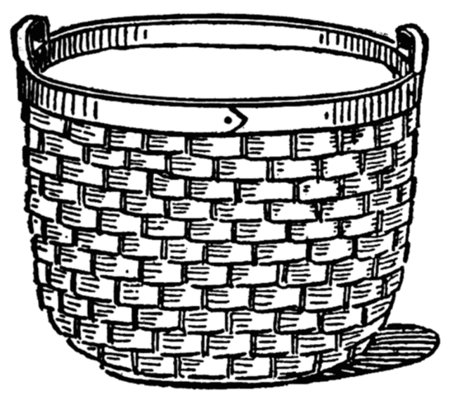 basket clipart wooden basket