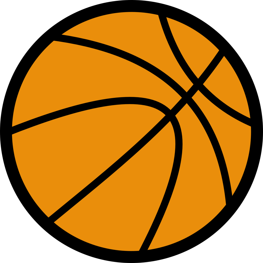 Clipart free basketball. Girls black and white