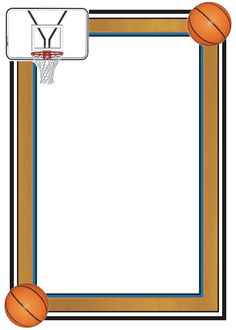 This free printable letterhead. Basketball clipart boarder