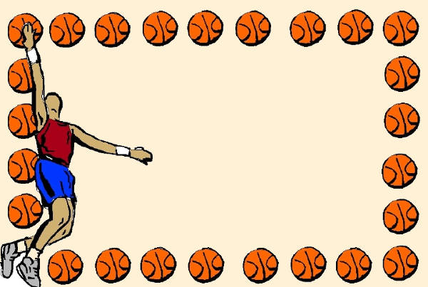 basketball clipart border