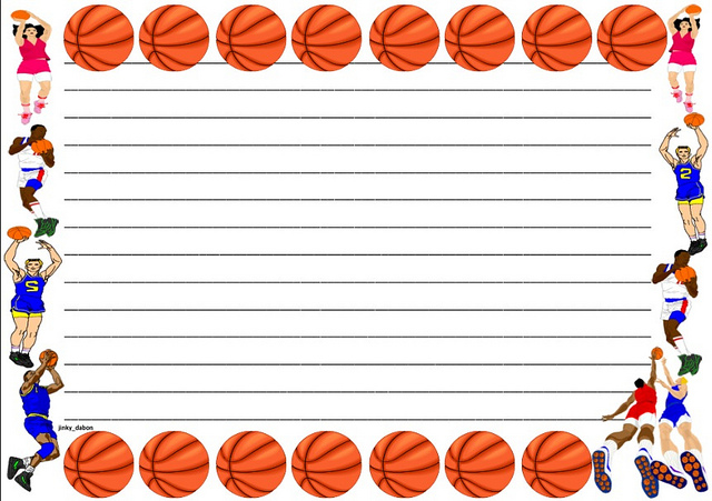 basketball clipart border