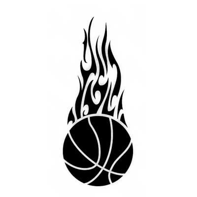 basketball clipart flame