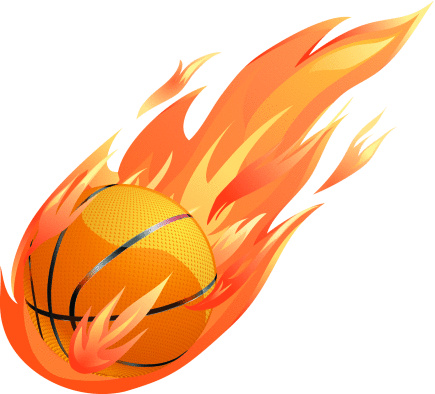 fire clipart basketball