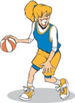 Basketball clipart friend. Girls 