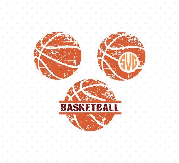 Basketball clipart monogram. Svg distressed ball grunge