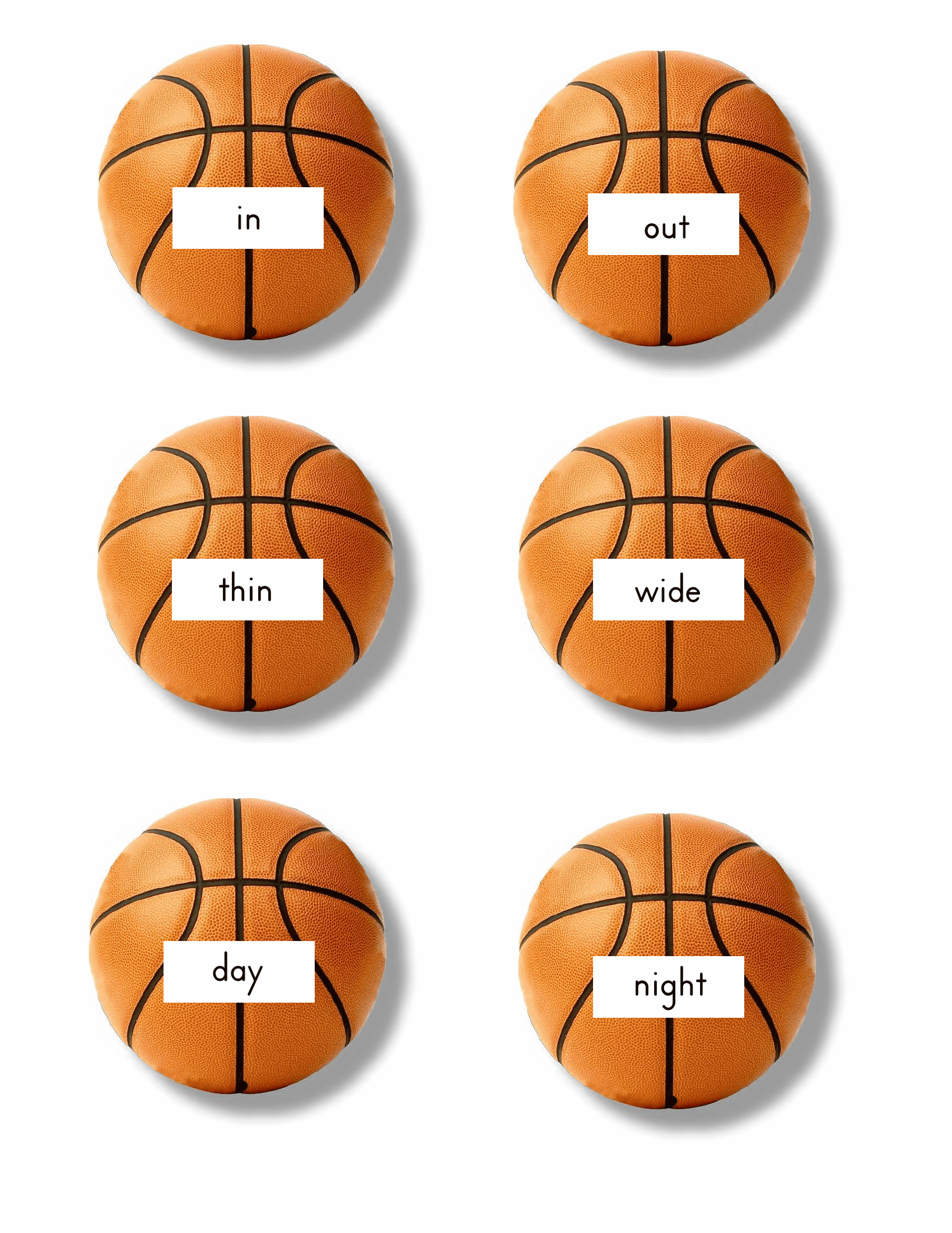 basketball clipart name
