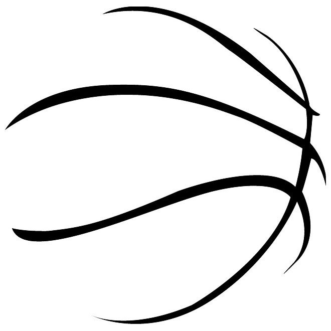 basketball clipart outline