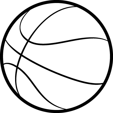 basketball clipart outline