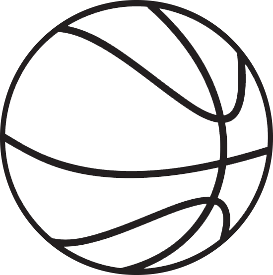 clipart basketball line art